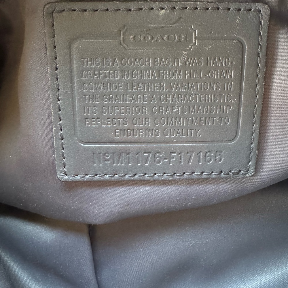 Coach Brooke Metallic Silver Women's Leather Purse - Picture 5 of 8